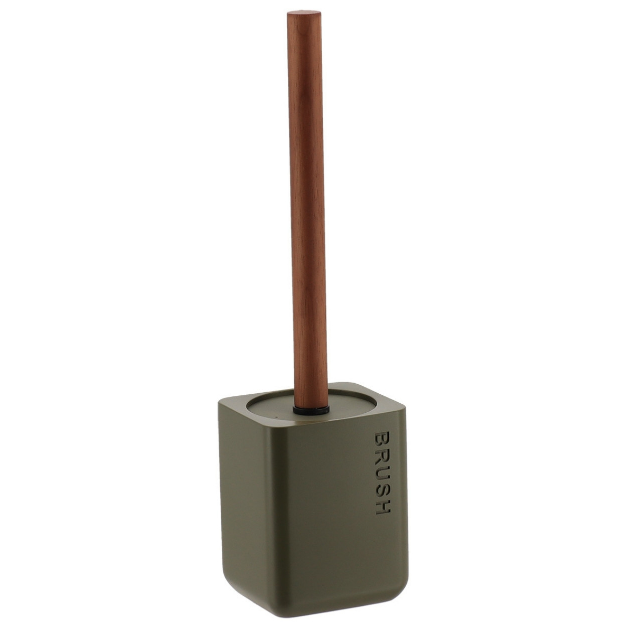 Szczotka toaletowa Salva stojąca oliwkowa 38 cm