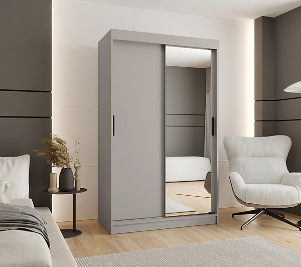 Armoire Rubino T2 a portes coulissanteH. 200 x L. 120 x P. 62, 2 portes