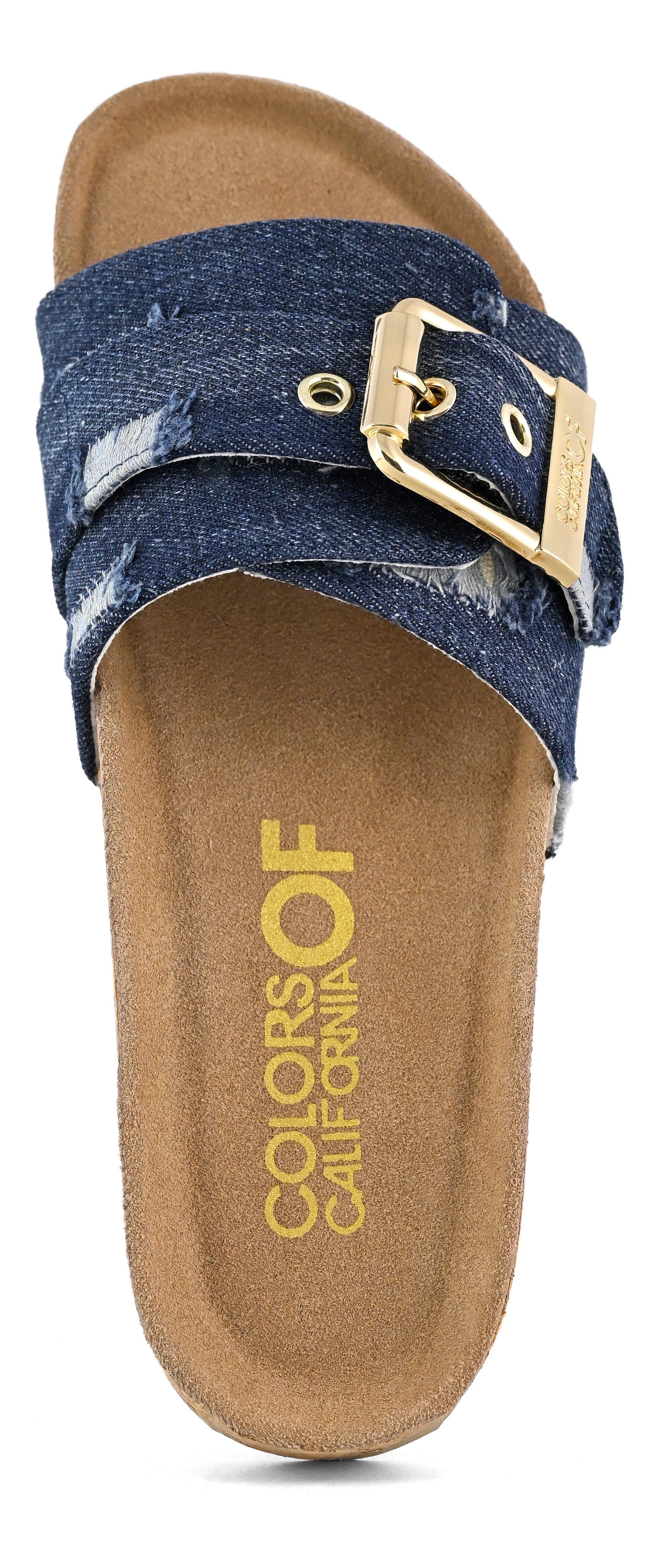 SANDALE DENIM BLAU