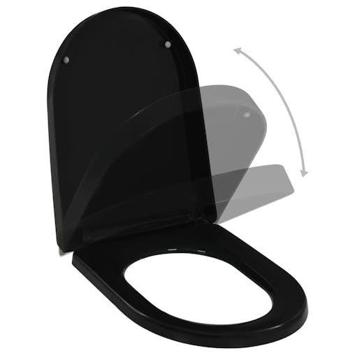 NNEVL Soft-close Toilet Seat with Quick-release Design Black