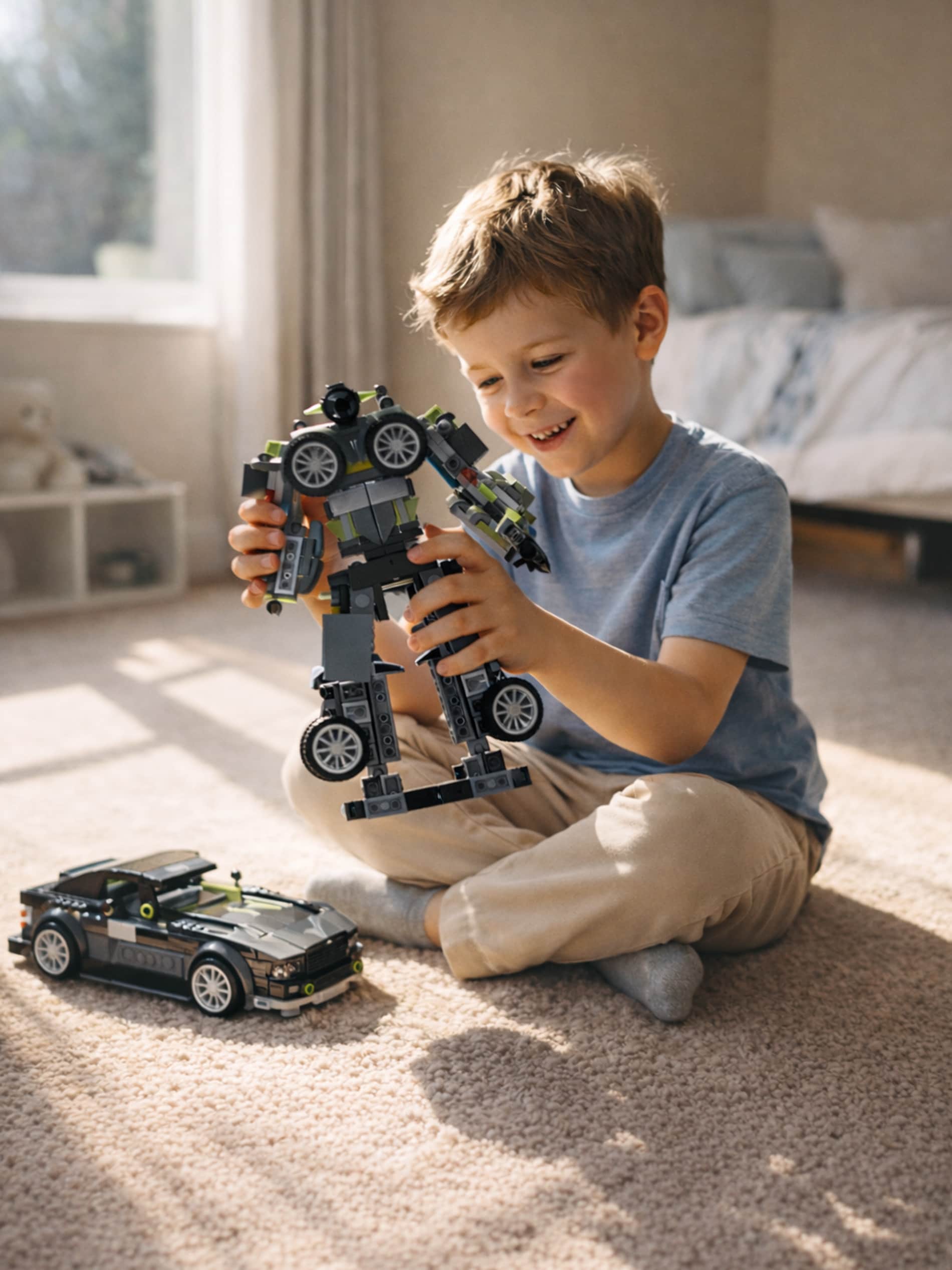 Zestaw klocków robot transformujący