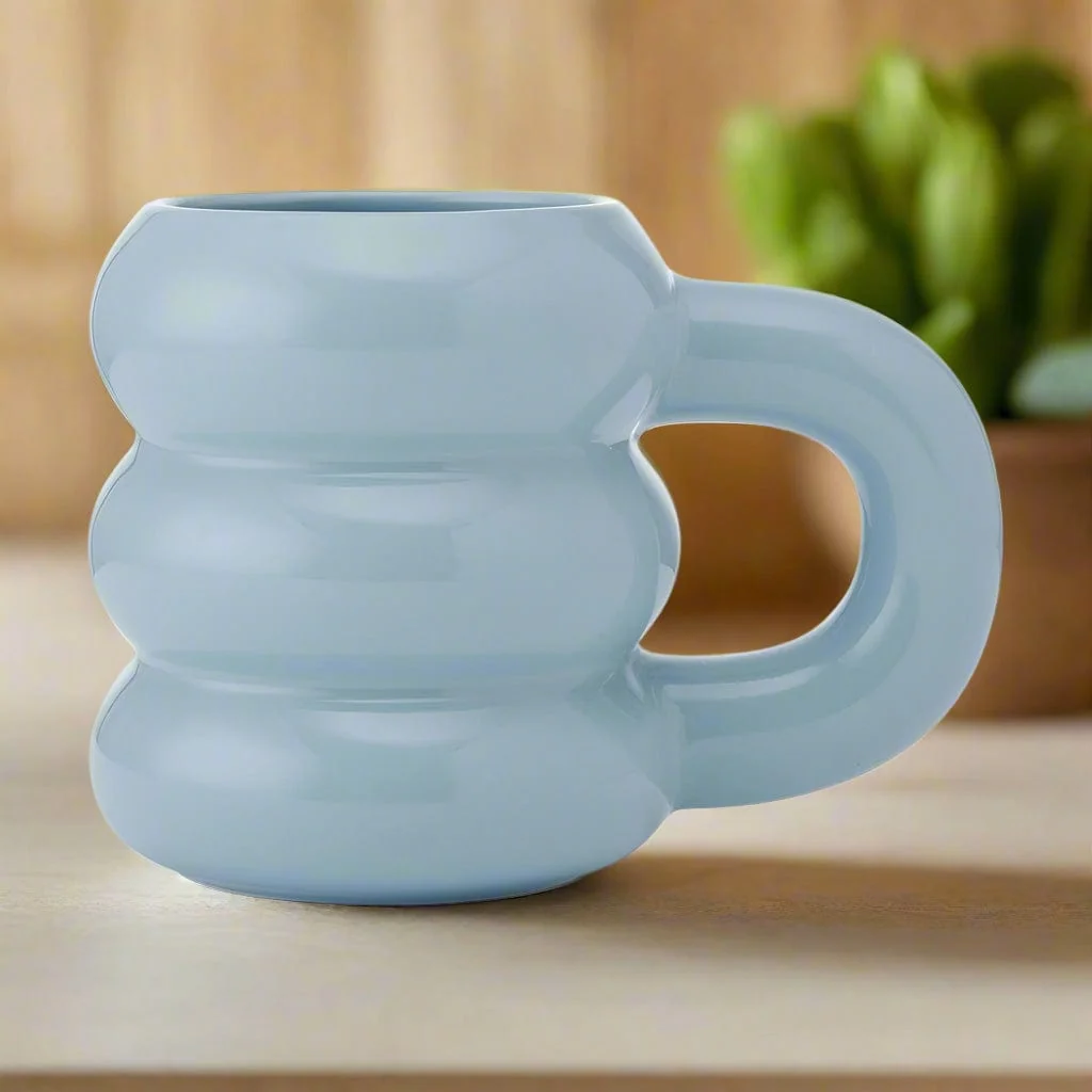 Blue Rounded Cloud Mug