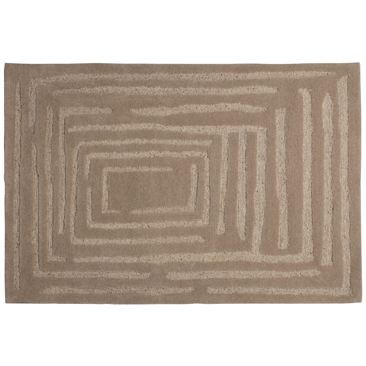 WOOOD Alicia vloerkleed - Wol - Zand - 170x240