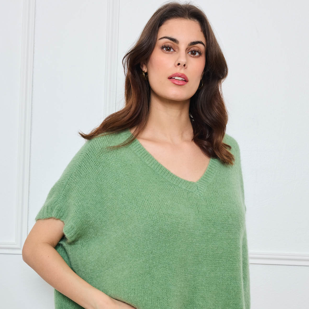 COL V OVERSIZED SANS MANCHES MILIE SAUGE