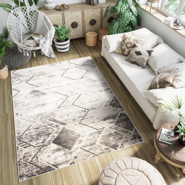 Dywan Chemex Petra Nowoczesny 3039 1 244 Beżowy 120x170