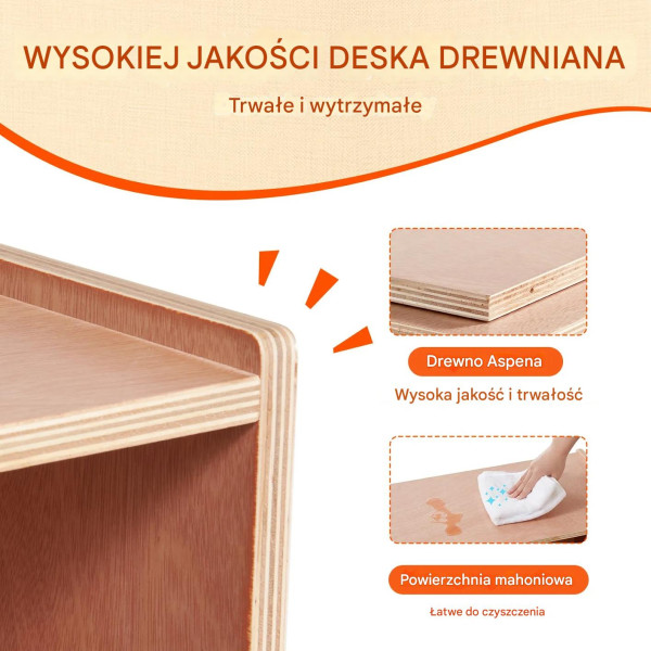 Regał 5-sekcyjny 2 półki – organizer do domu i szkoły na zabawki książki