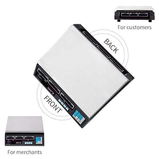 SOGA 2X Digital Kitchen Scales 40kg Electronic Food Weight White