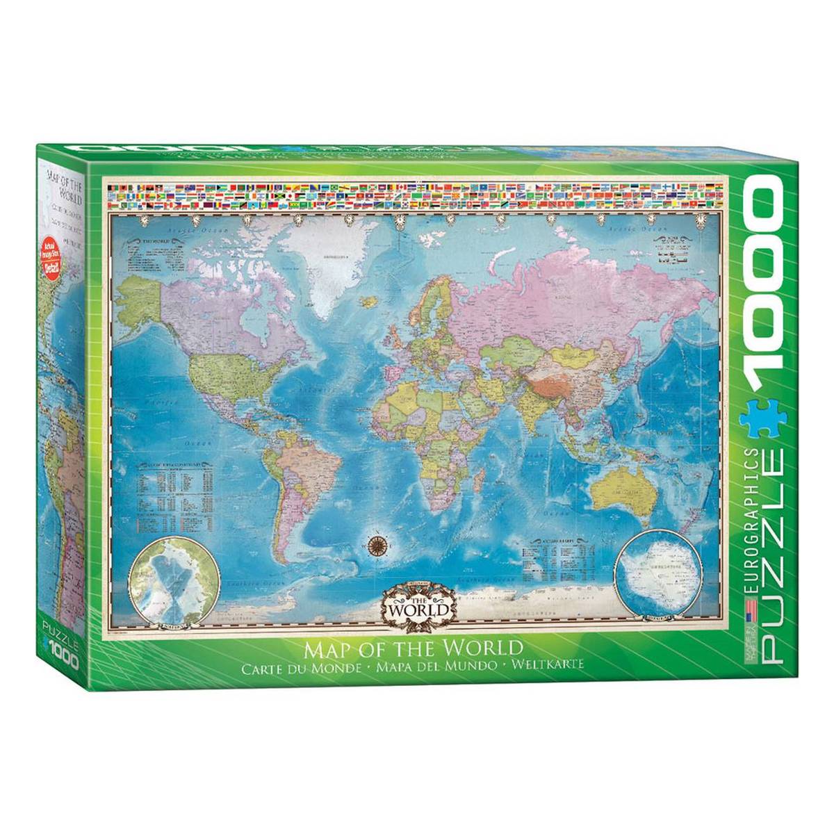Eurographics Map of the World Jigsaw Puzzle 1000 Pieces