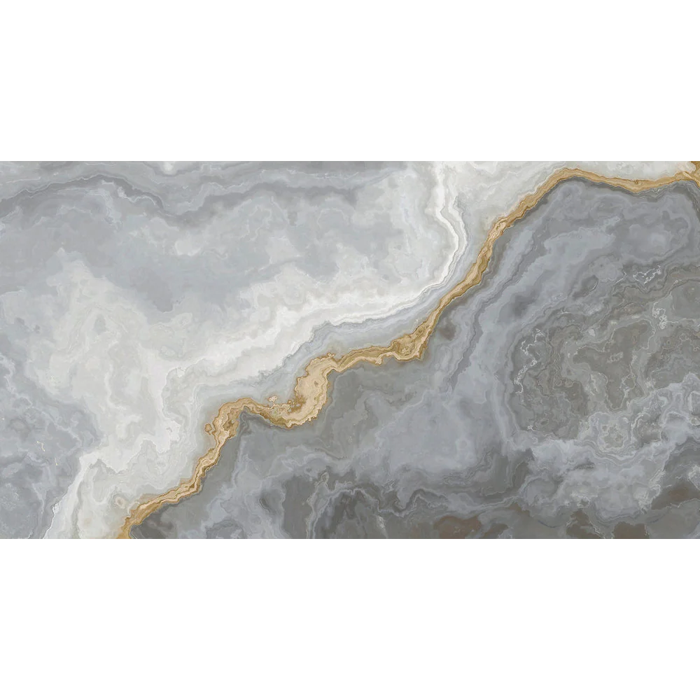 Papier peint panoramique XXL MARMOR 500 x 270 cm gris perle et mordoré