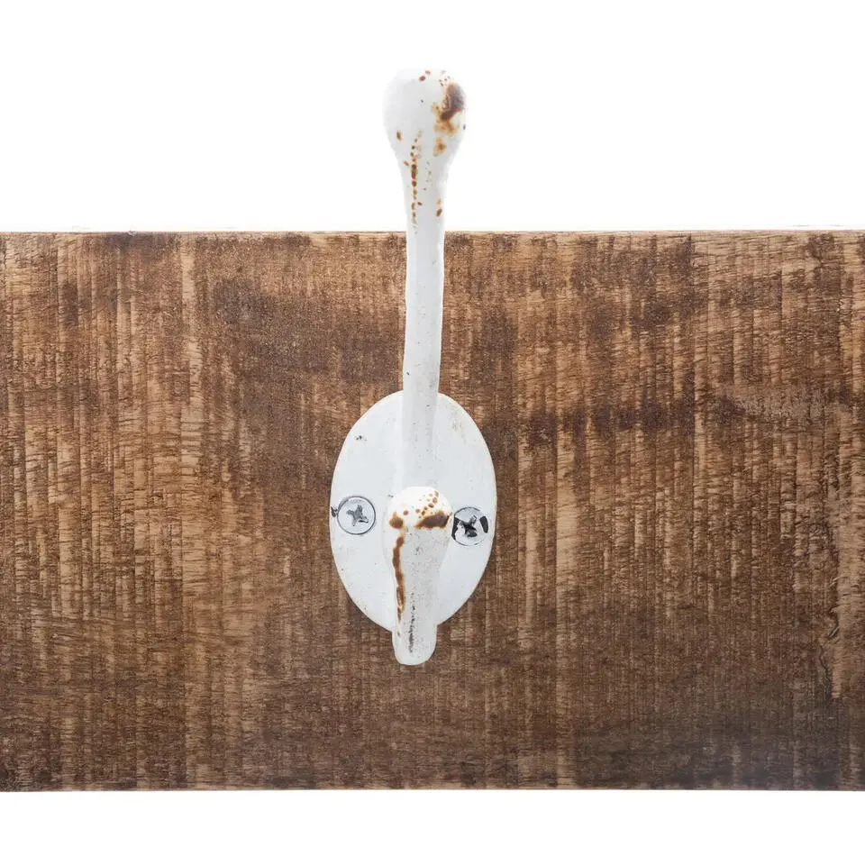 Atmosphera Kapstok rek wand/muur - bruin - 5 ophanghaken - B74 cm