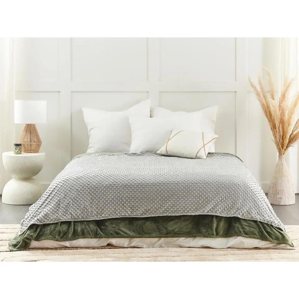 CALLISTO - Verzwaringsdeken hoes - Grijs - 135 x 200 cm - Polyester