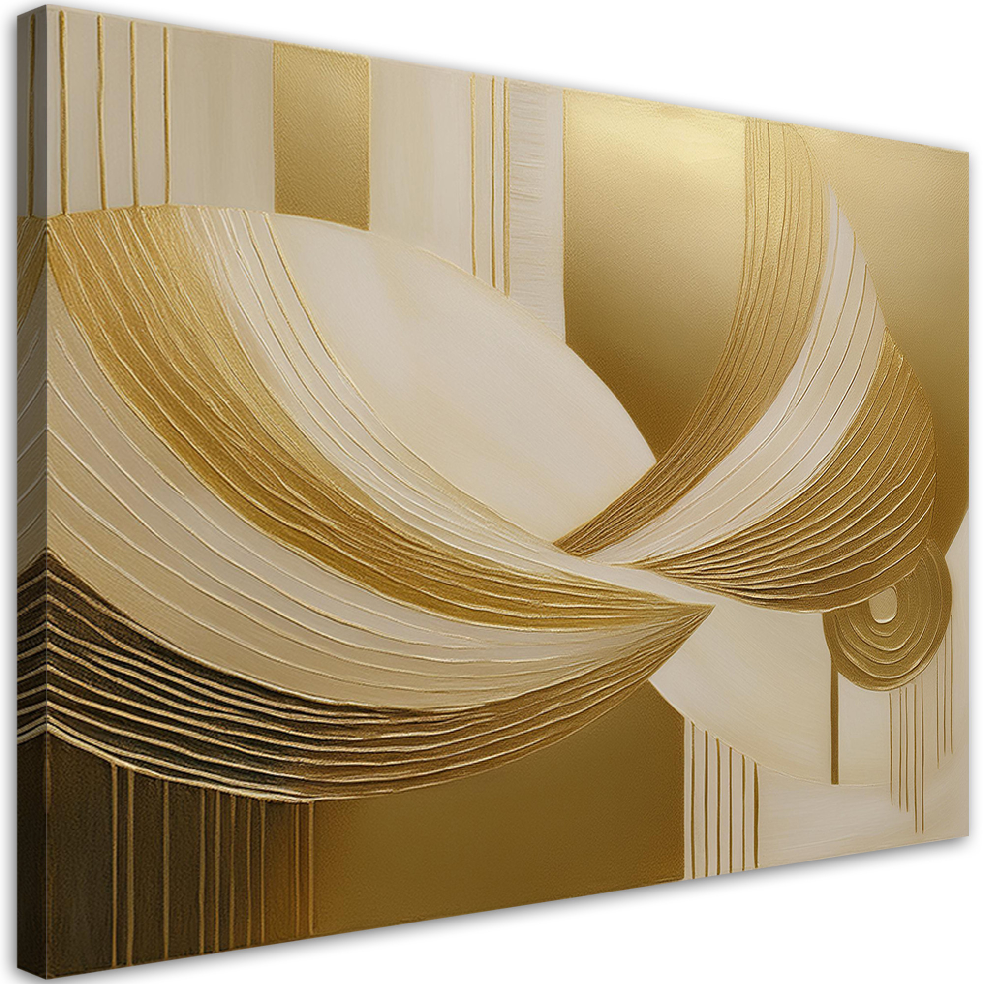 Feeby Obraz na płótnie, Abstrakcja Złoto 3D 60x40