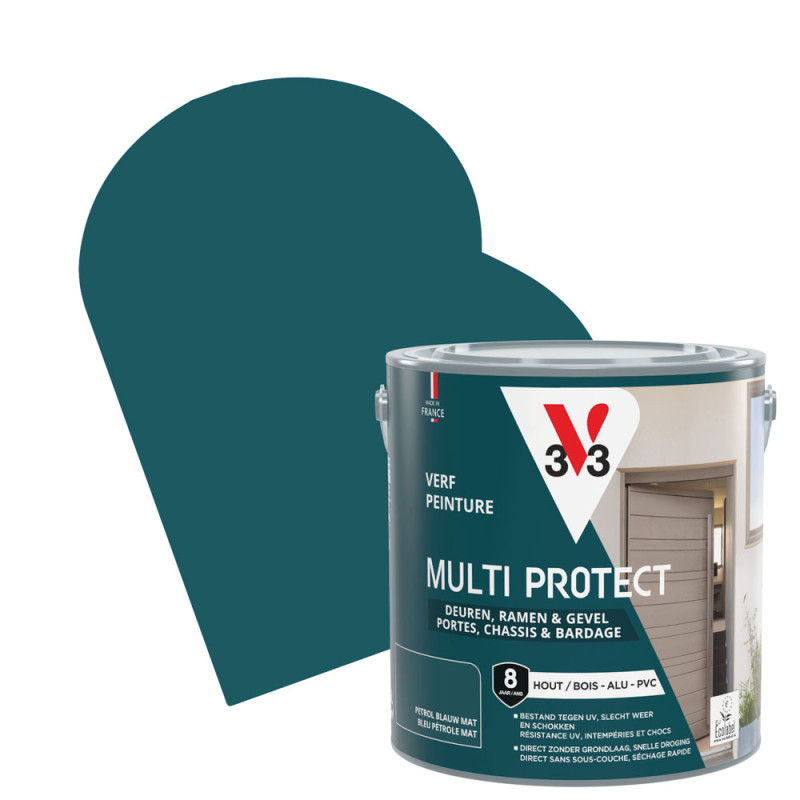 Laque Multi Protect bleu pétrole satiné 2,5 L V33