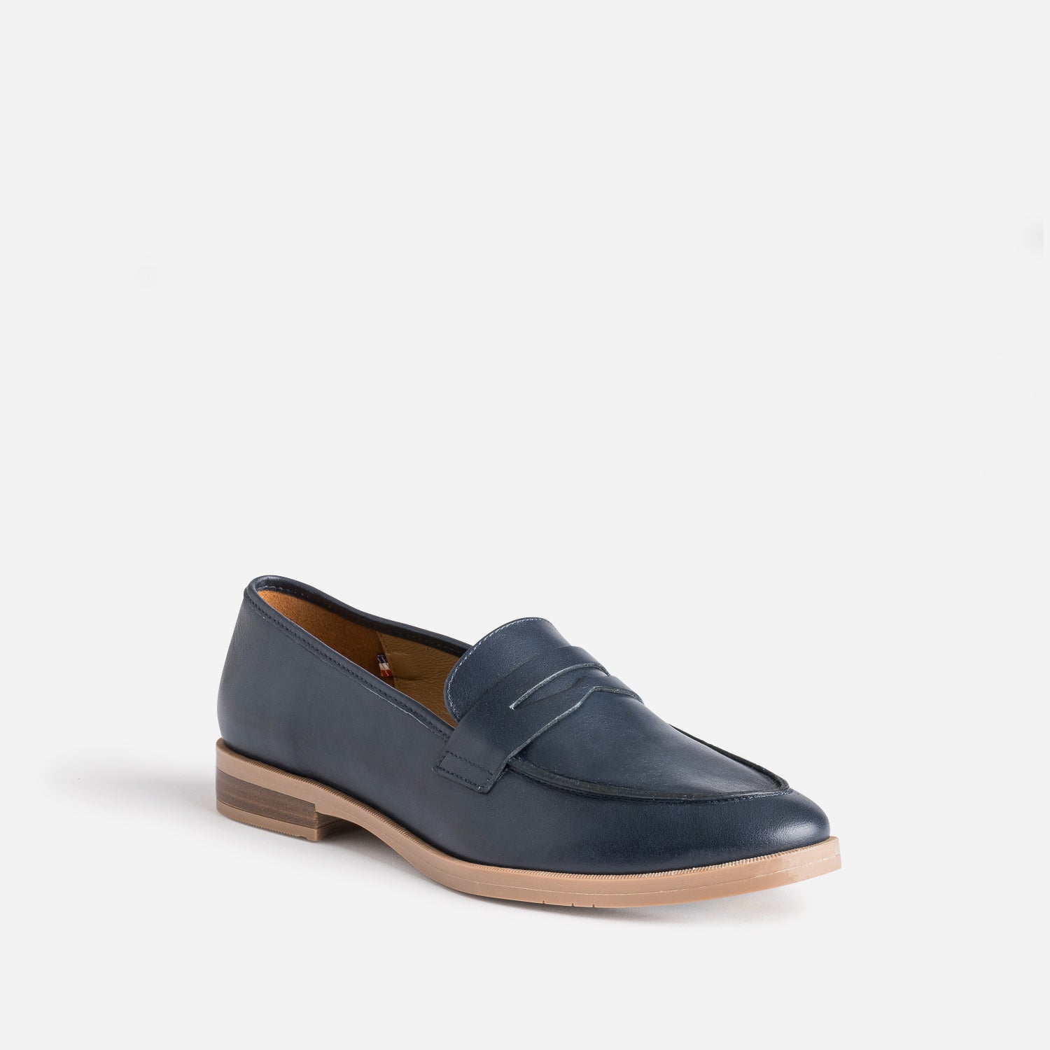 Mocassin ERAM FLEX marine en cuir