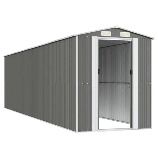 NNEVL Garden Shed Light Grey 192x772x223 cm Galvanised Steel