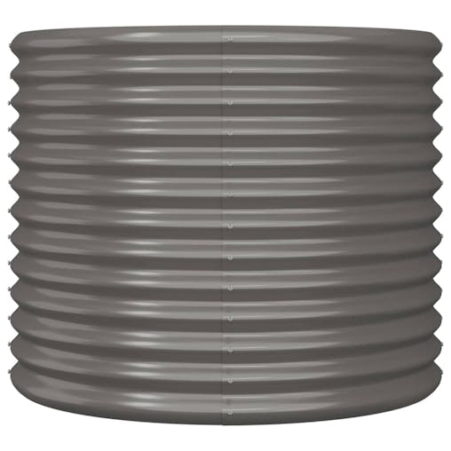 NNEVL Garden Planter Powder-coated Steel 80x80x68 cm Grey