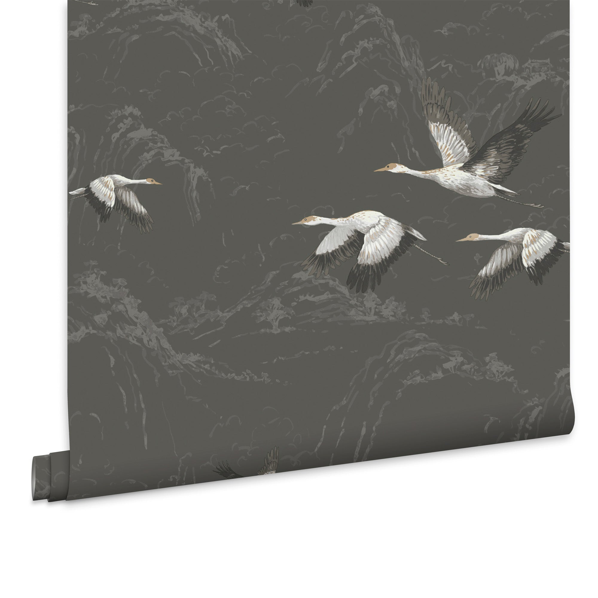 Laura Ashley Vliesbehang - Animalia Dark Steel - 10mx52cm
