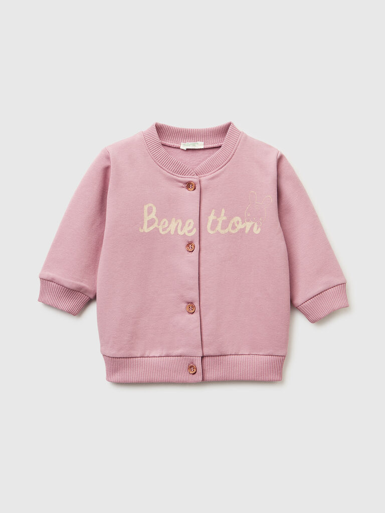 Warm sweatshirt with logo print