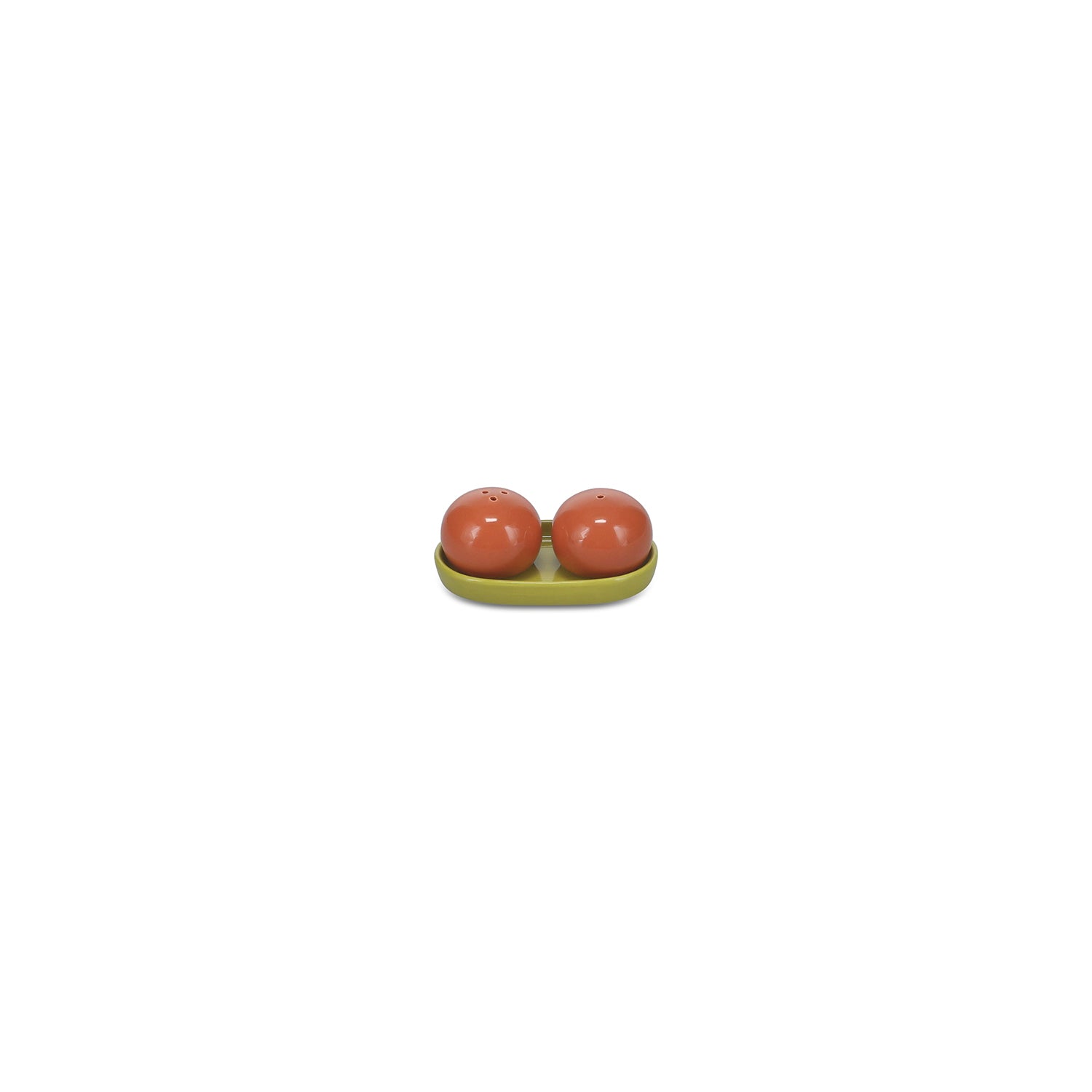 Ona - Peper en zoutstrooier 3-delig oranje/groen Duo