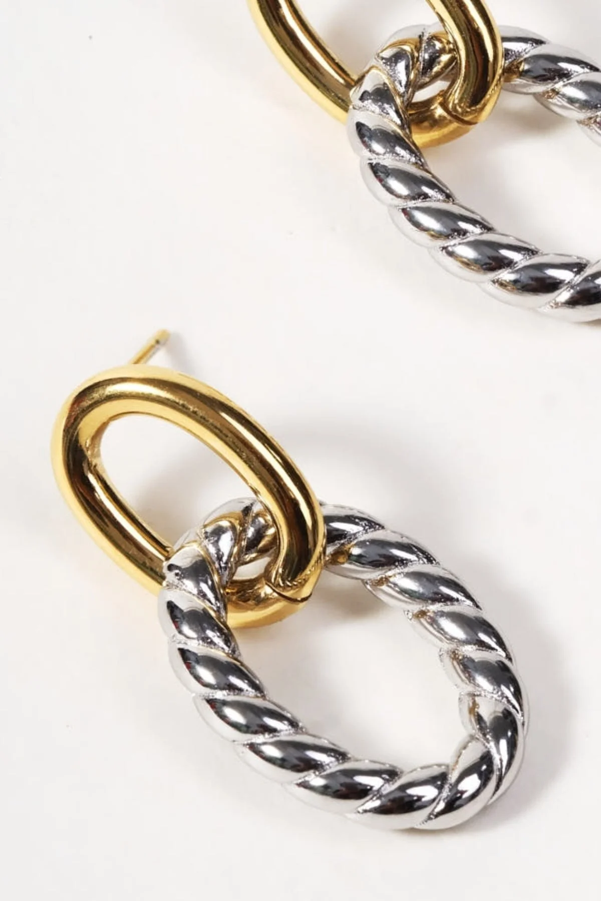 Gold Plated Loop Drop Earrings