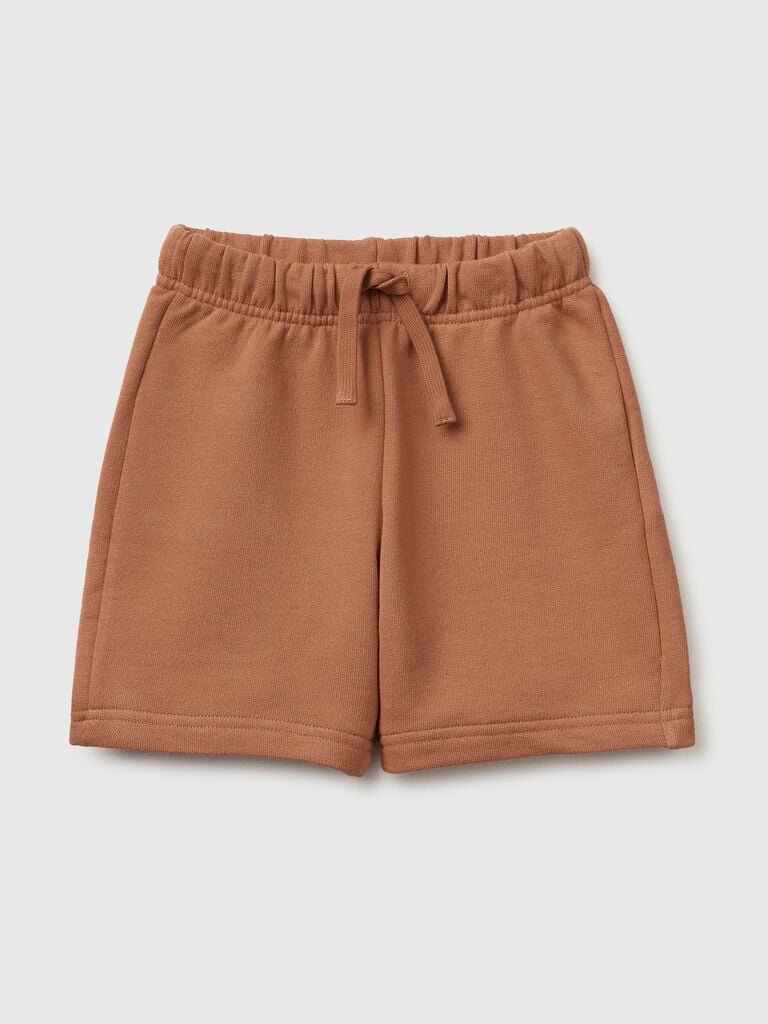Cotton fleece bermuda shorts