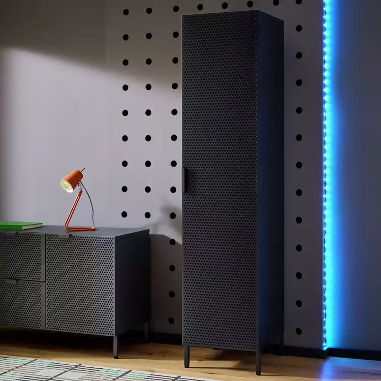 Habitat Landan 1 Door Tall Boy - Anthracite