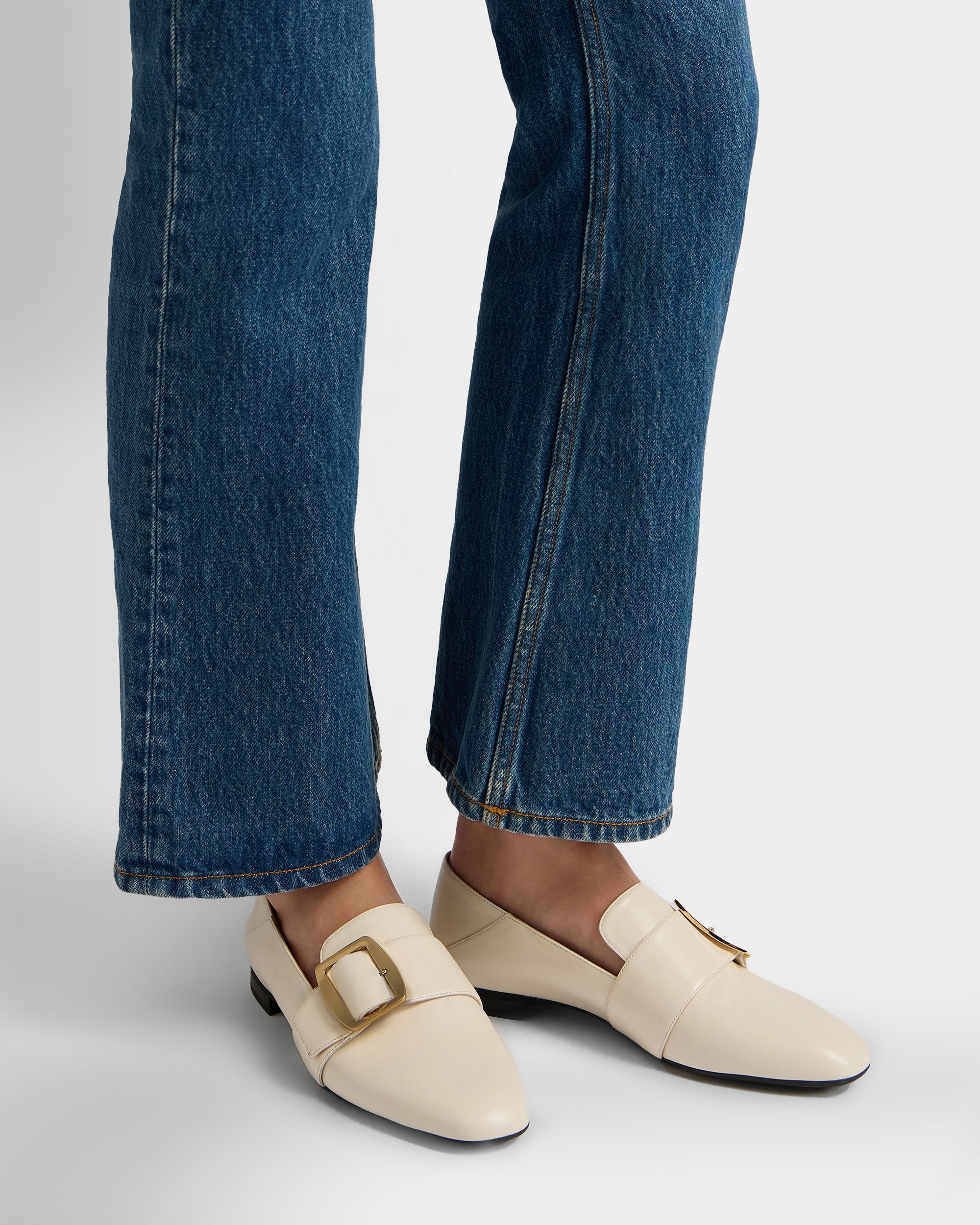 Bally Boucle Slipper Aus Leder In Elfenbein