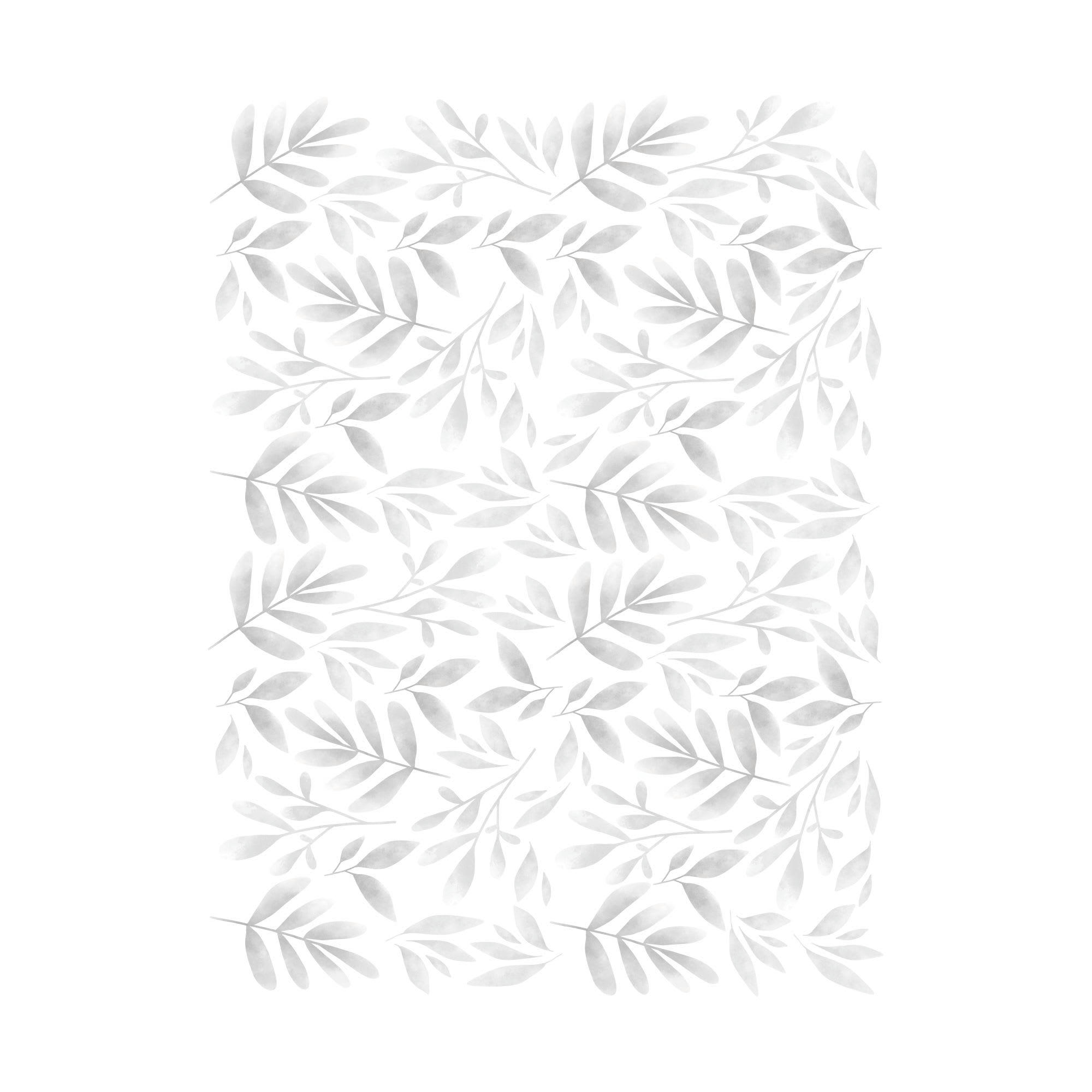 - Stickers muraux plantes décoratives style aquarelle gris
