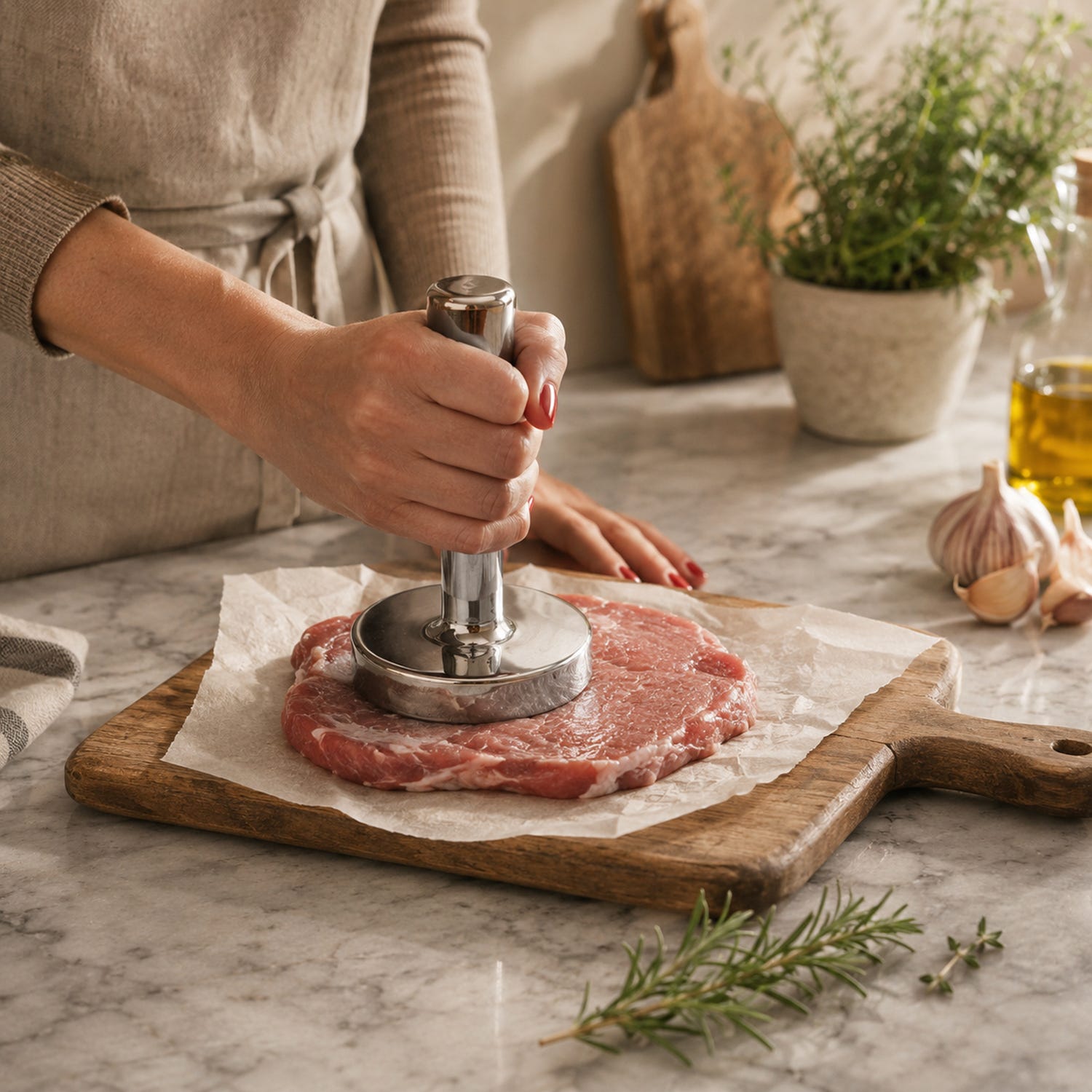 Batticarne Ideale I Genietti in acciaio inox