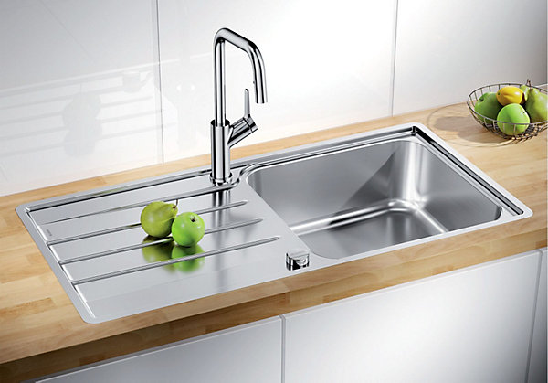 Evier Blanco Lemis XL 6S-IF - Inox Lisse