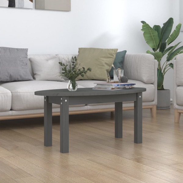 Stolik Kawowy Ława Stół Szary Drewniany 80x40x35 Do Salonu Do Pokoju