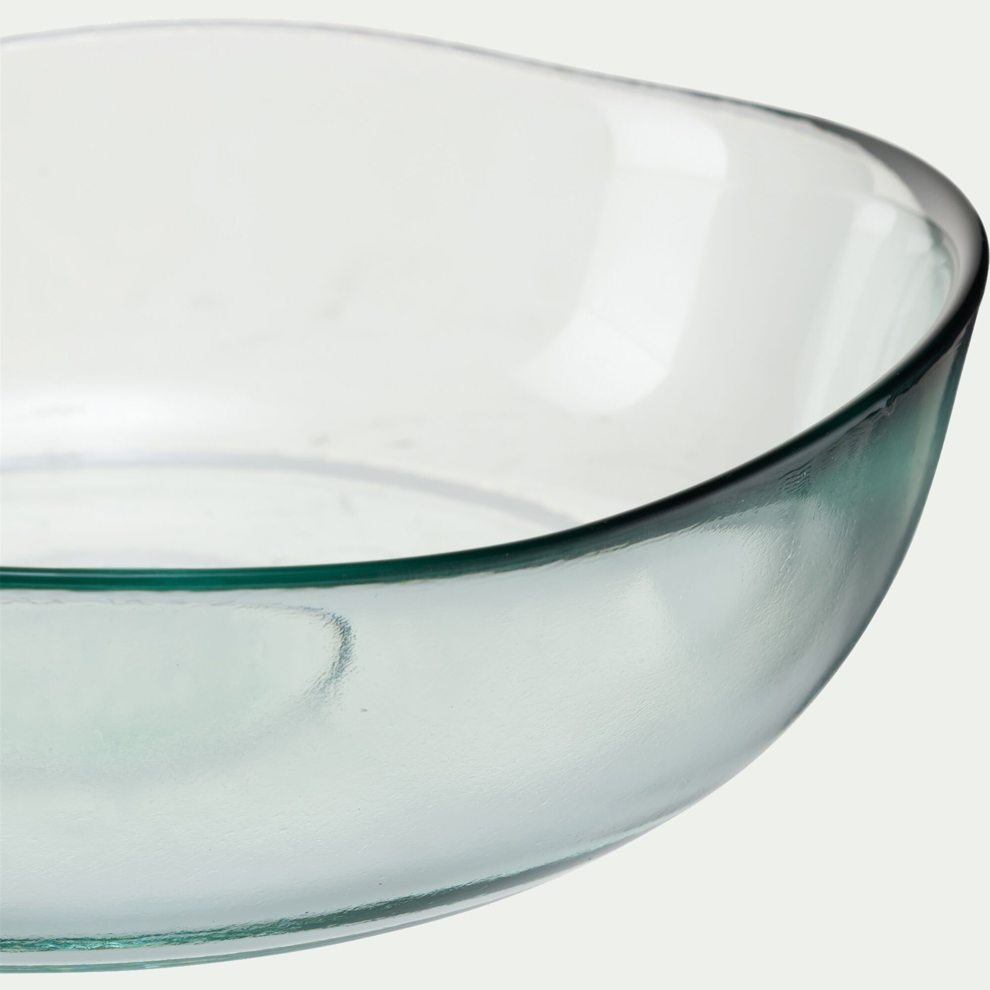 ECUME - Assiette creuse en verre D20cm - transparent
