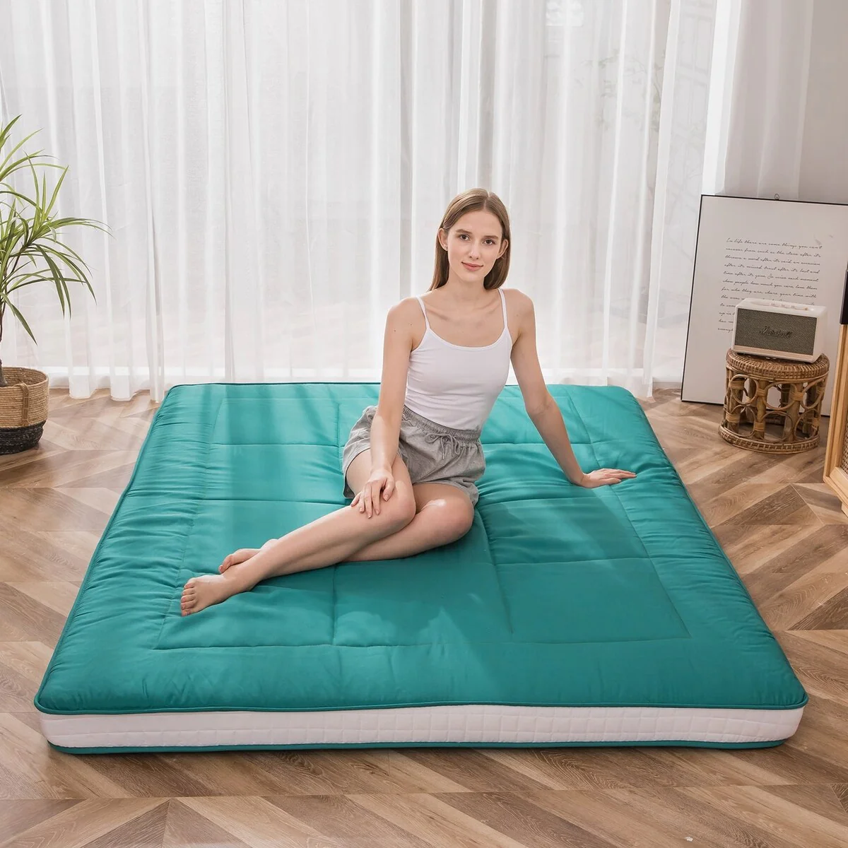 Padded Japanese Roll Up Floor Futon Mattress