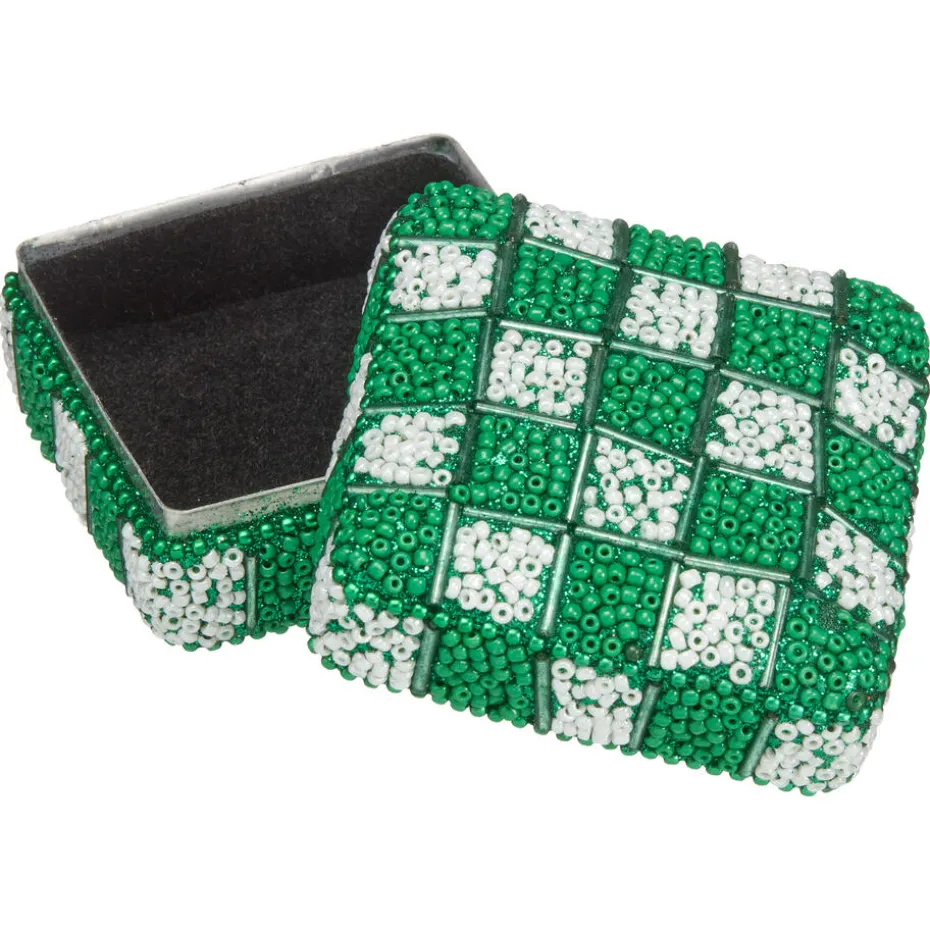 Kwantum Decoratieve Opbergdozen | Sieradendoosje Blocked  Groen