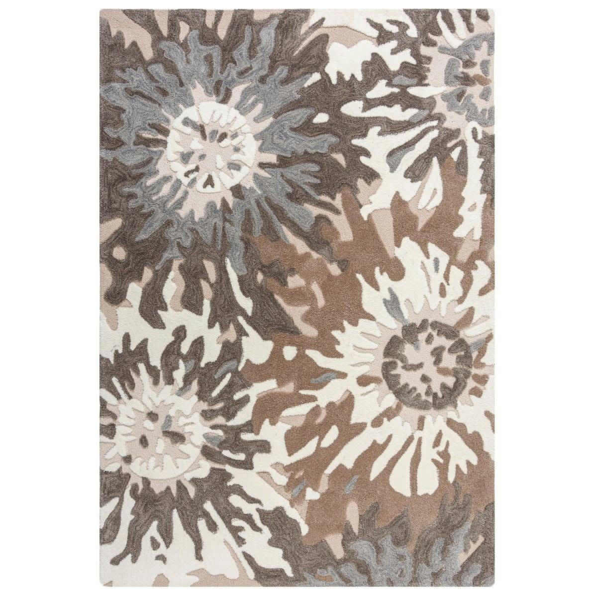 BLOOM - Tapis de salon moderne en Polyester Marron 160x230 cm