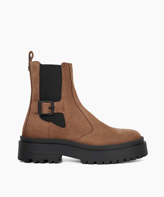 B.intl Milla Ch Beige - Leather Chelsea Boots
