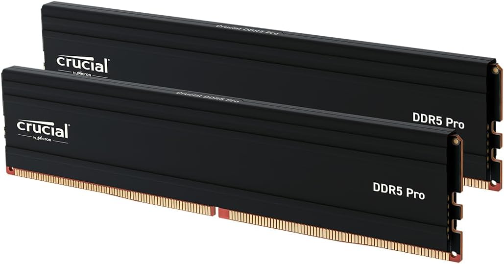 Crucial Pro 64GB DDR5 RAM Kit (2x32GB), 5600MHz (or 5200MHz or 4800MHz) Desktop Memory UDIMM 288-pin, Compatible with 13th Gen Intel Core and AMD Ryzen 7000 - CP2K32G56C46U5
