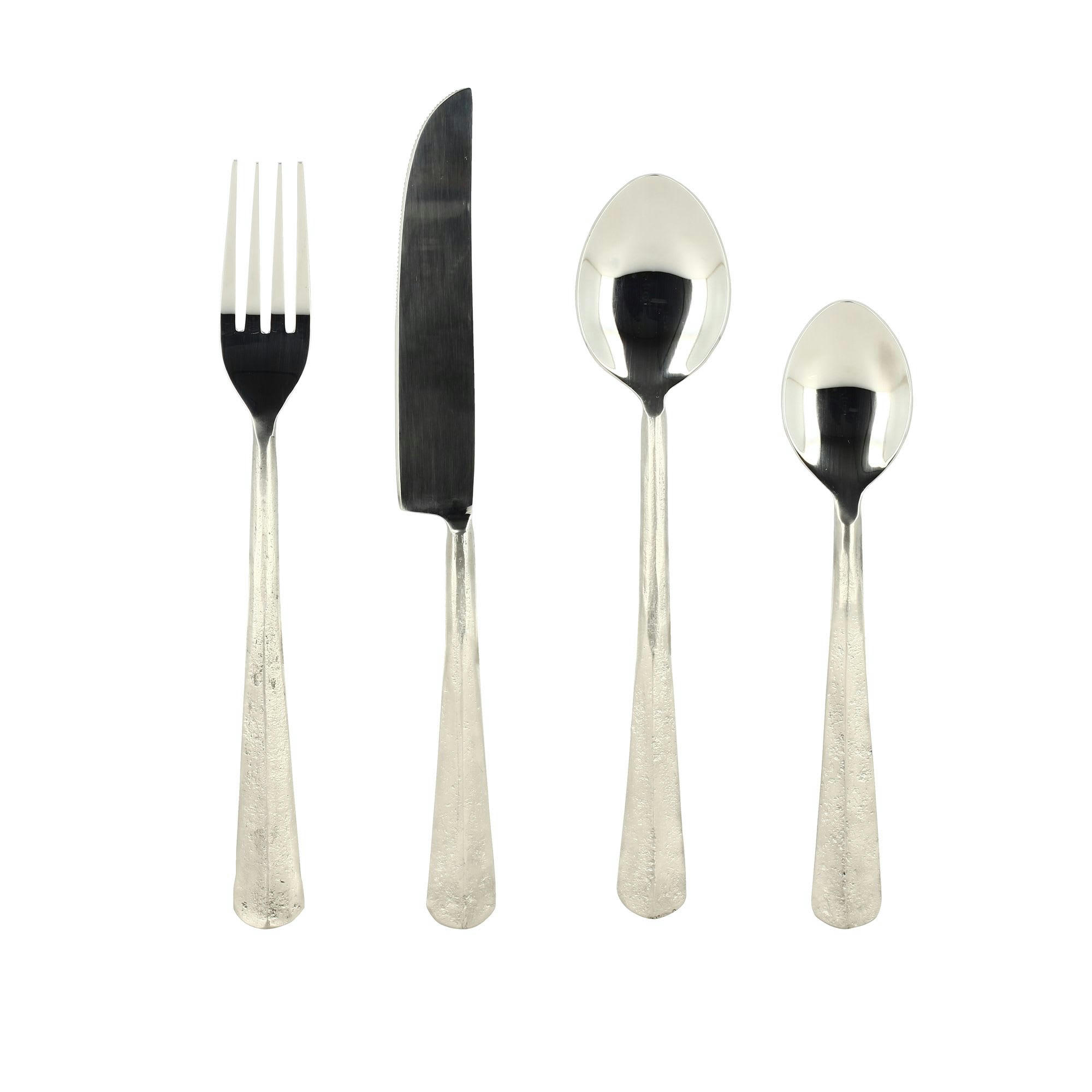 AITO - Lot de 6 cuillères de table en acier inoxydable