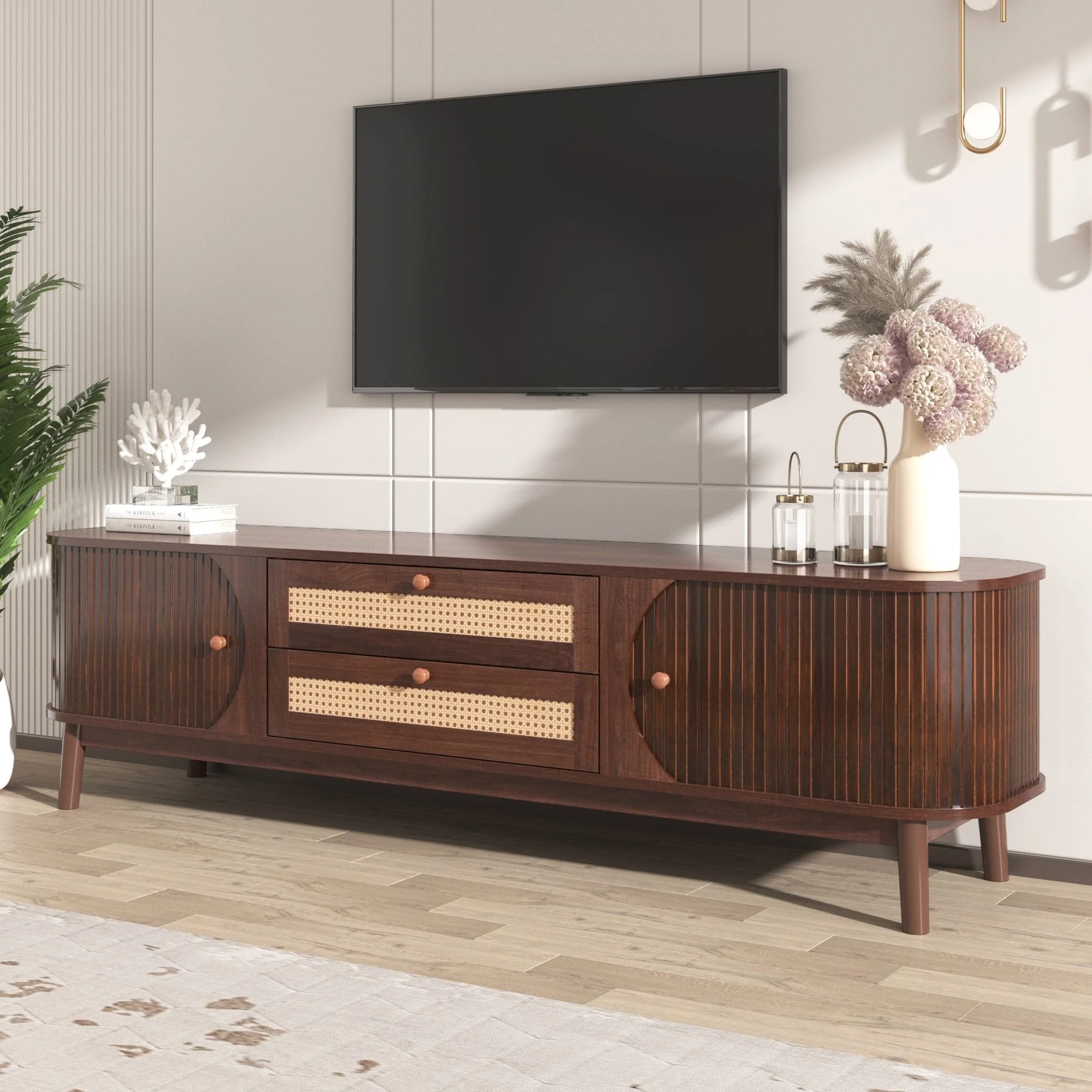 Modern Farmhouse Style Media Console, Living Room TV Stand