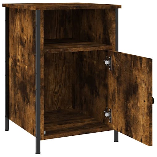 NNEVL Bedside Cabinets 2 pcs Smoked Oak 40x42x60 cm Engineered Wood