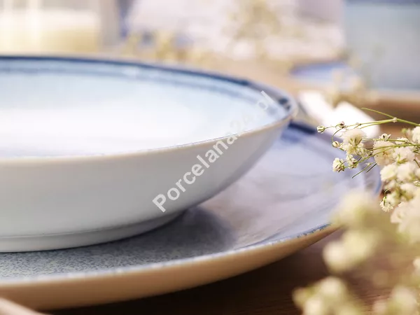 Kpl. talerzy na 6 osób (18 el.)Bogucice - Rea Blue 1216