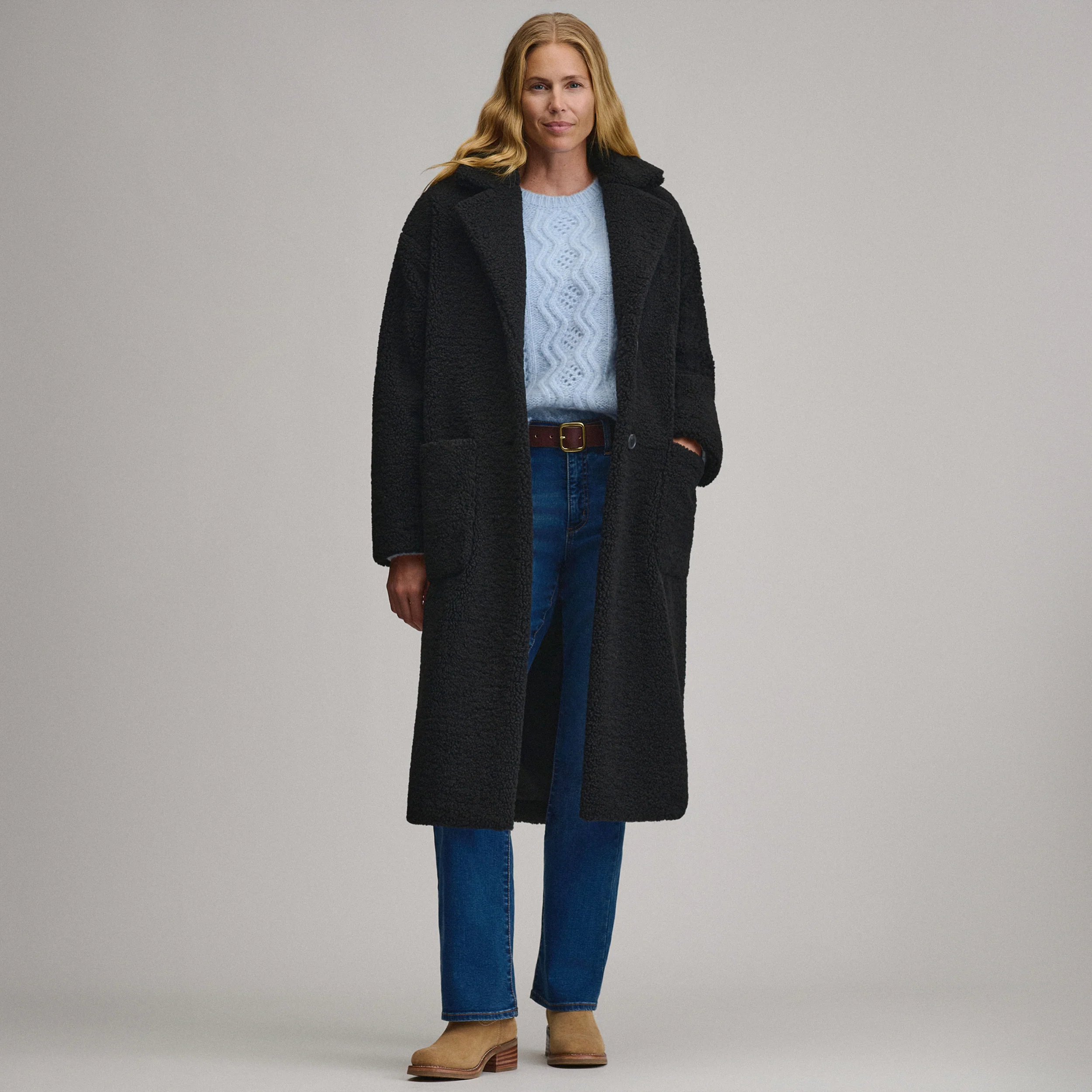 Women's Plush Trench Coat