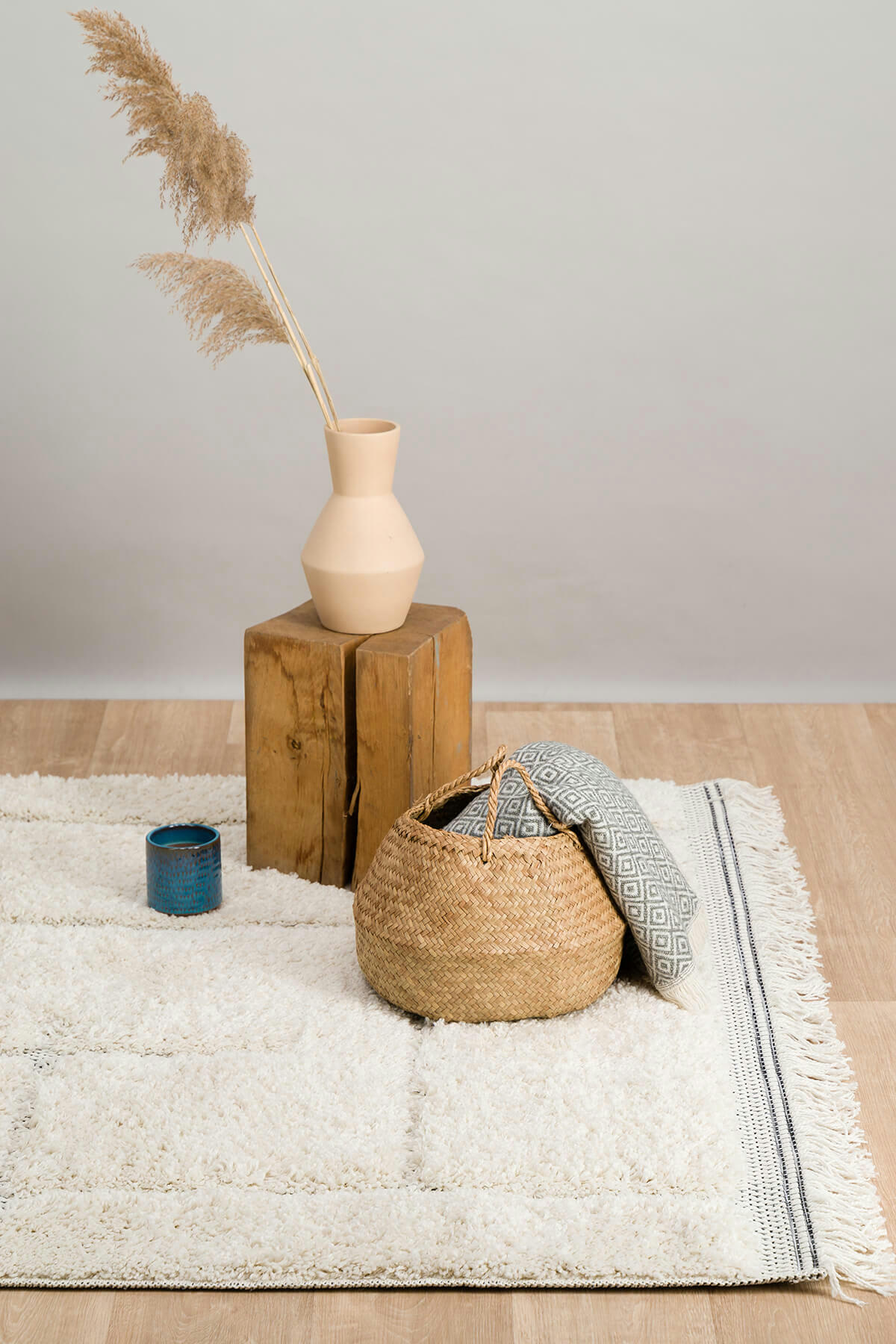 MAZE - Tapis de couloir style boheme gris et beige 76x250, OEKO-TEX®