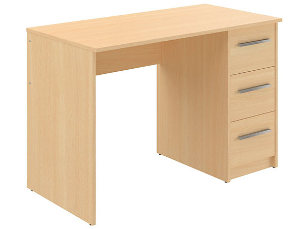 Bureau SAME 3 tiroirs 110x56x74 cm hêtre TALESA