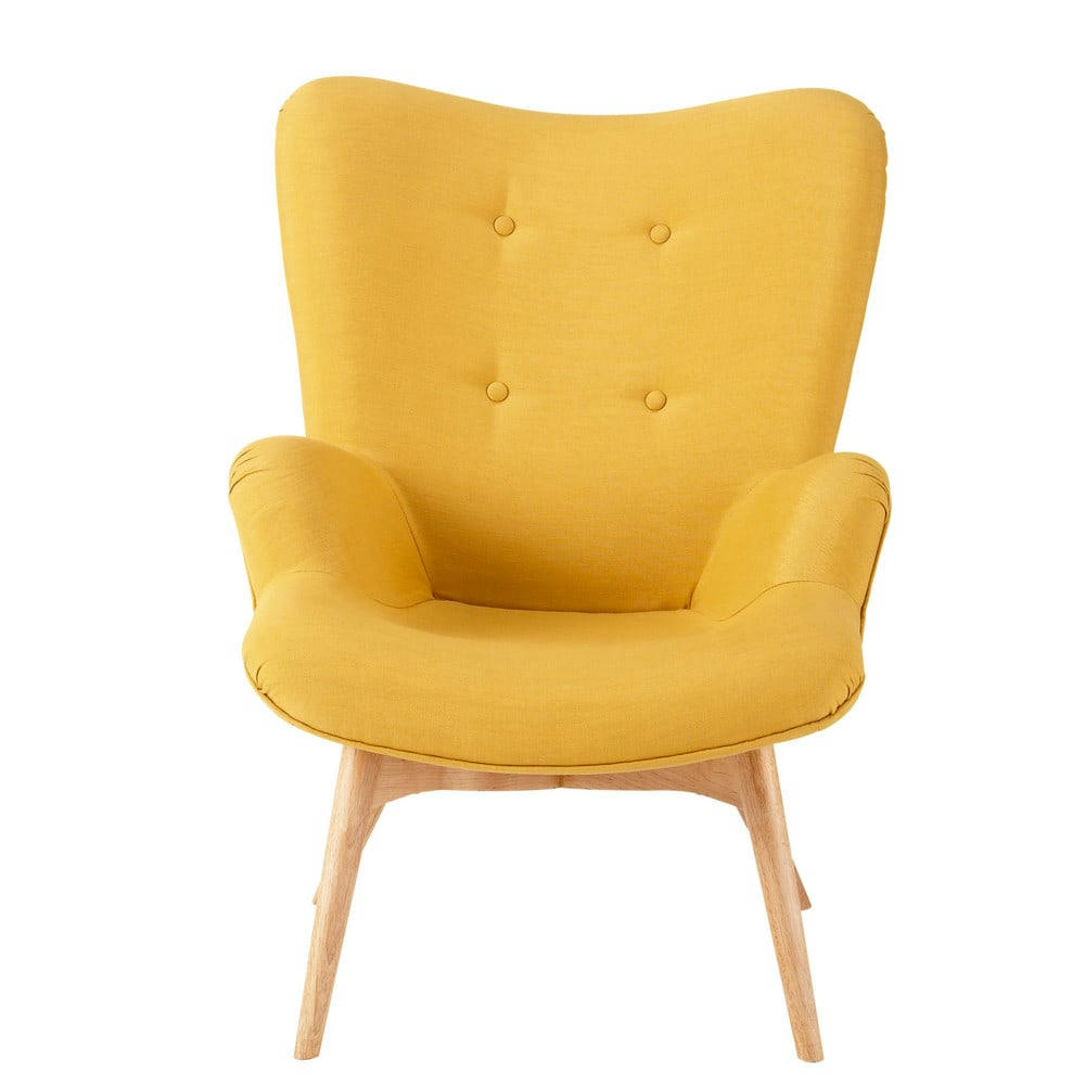 Iceberg - Fauteuil style scandinave jaune