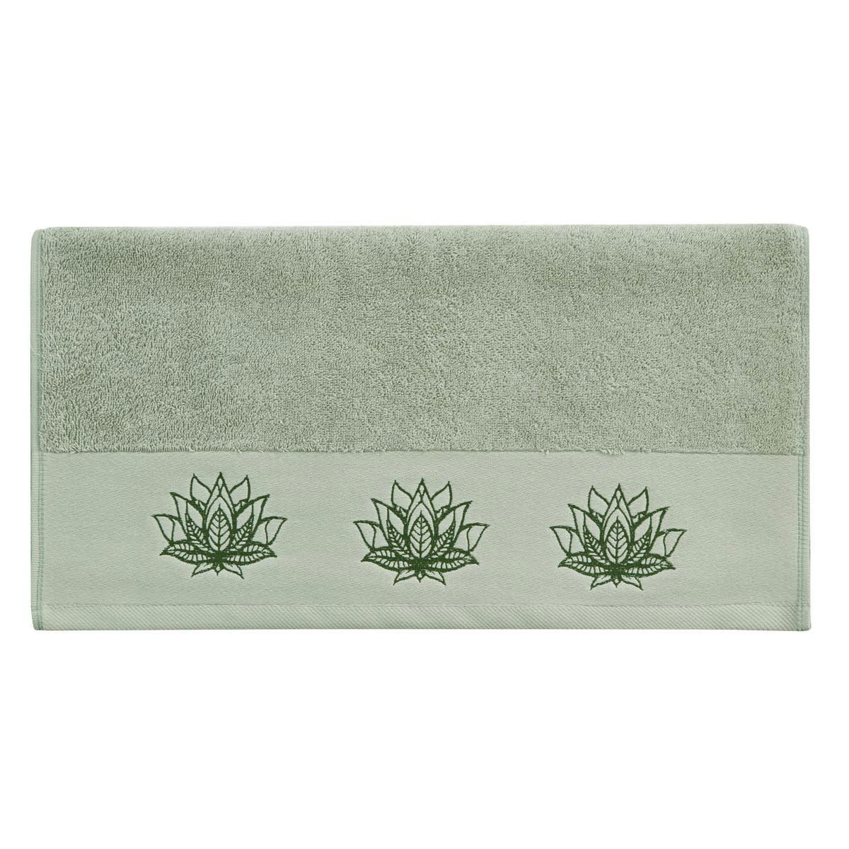 NUCIFERA - Serviette de toilette  sauge 50x100 cm