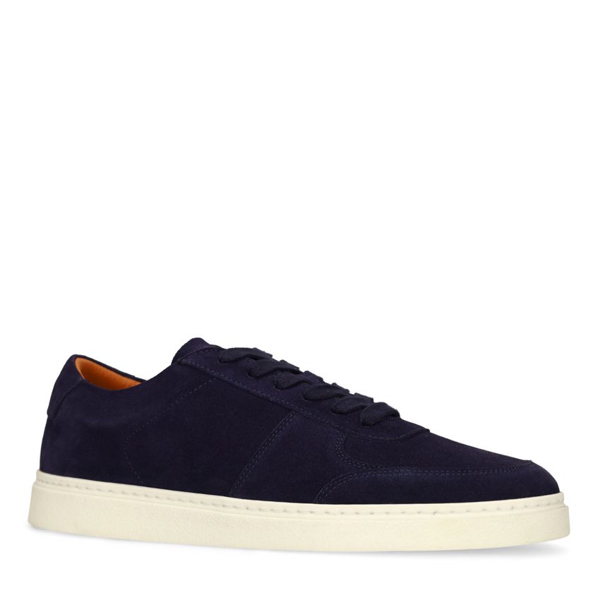 Manfield Blauwe suède sneakers