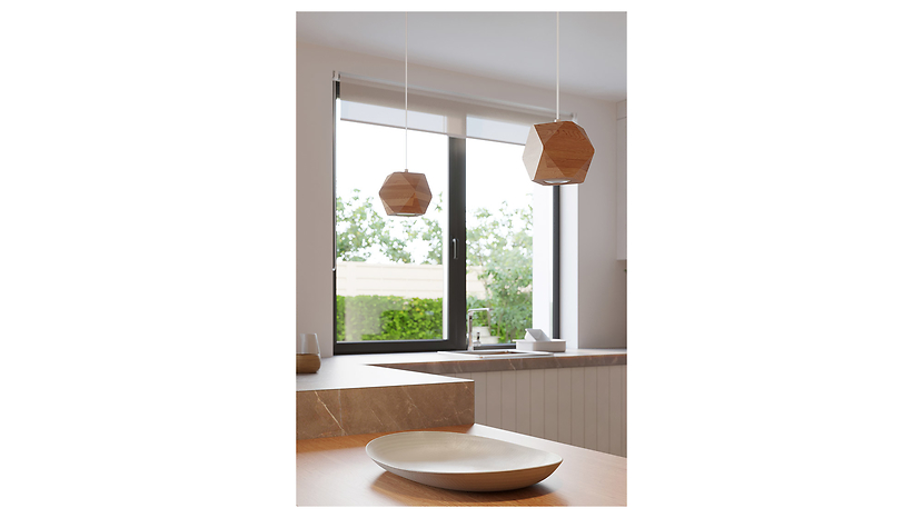 Lampa wisząca Woody drewniana brązowa
