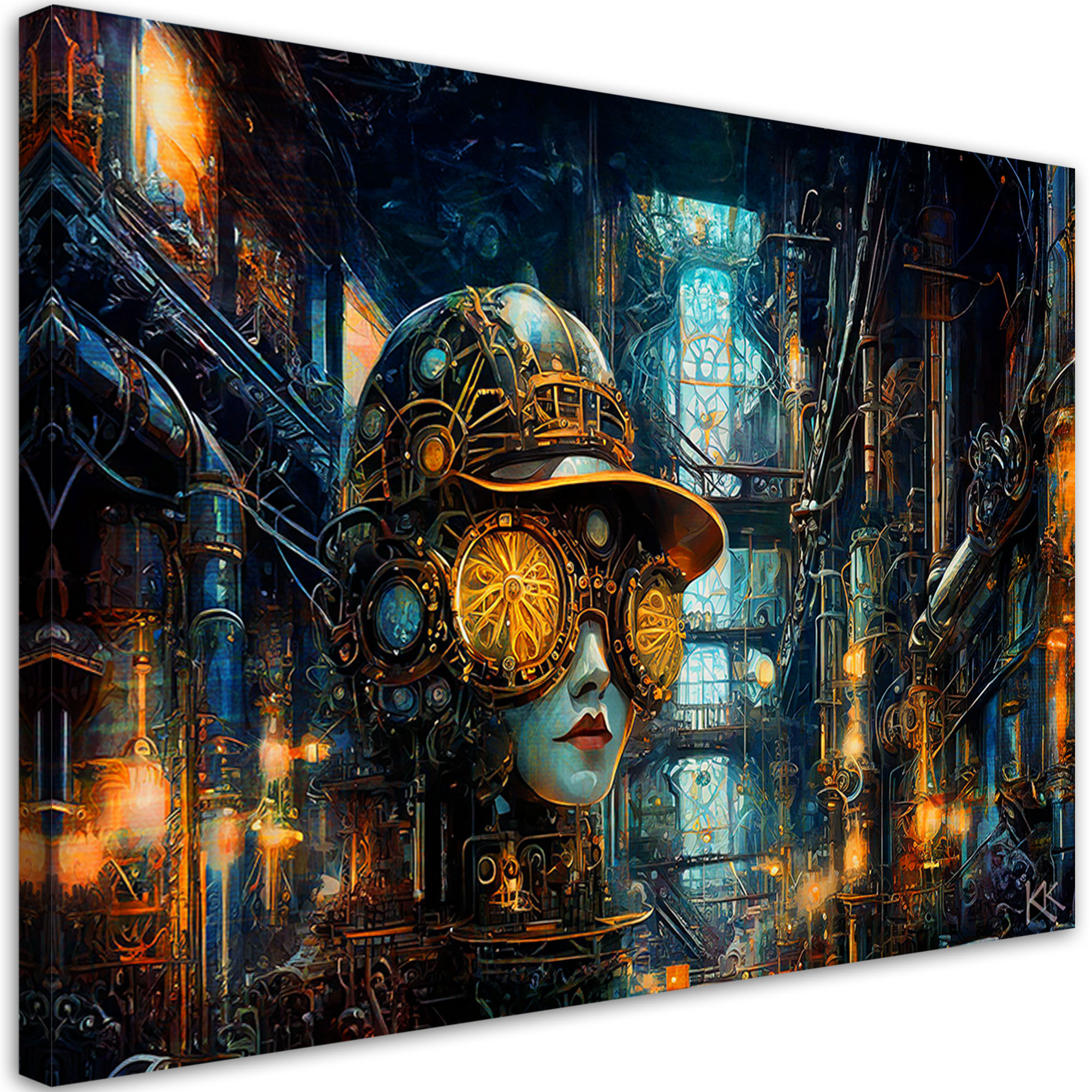Feeby Obraz, Kobieta Abstrakcja Steampunk 60x40