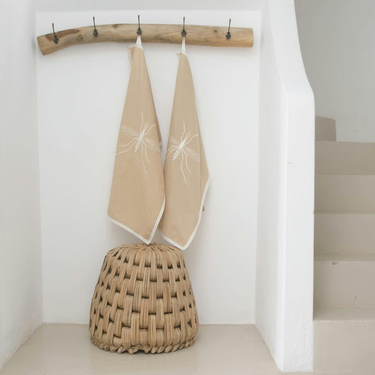 MOSQUITO - Torchons (x2) coton  50x75 sable